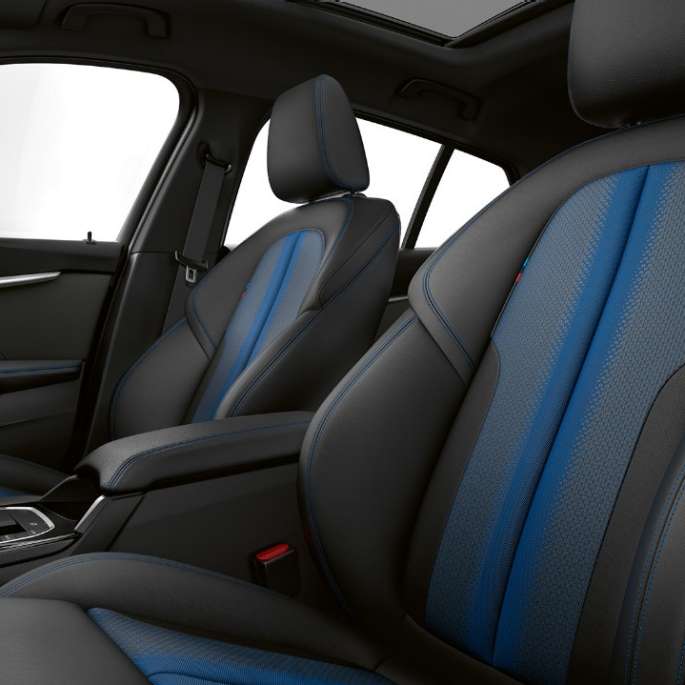 M Sport seats. BMW 1 Series Model M Sport, interior with M Sport seats.