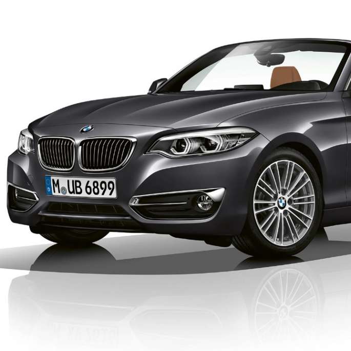 BMW 2 Series Convertible, Model Luxury Line three-quarter front shot BMW 2 Series Convertible, Model Luxury Line three-quarter front shot