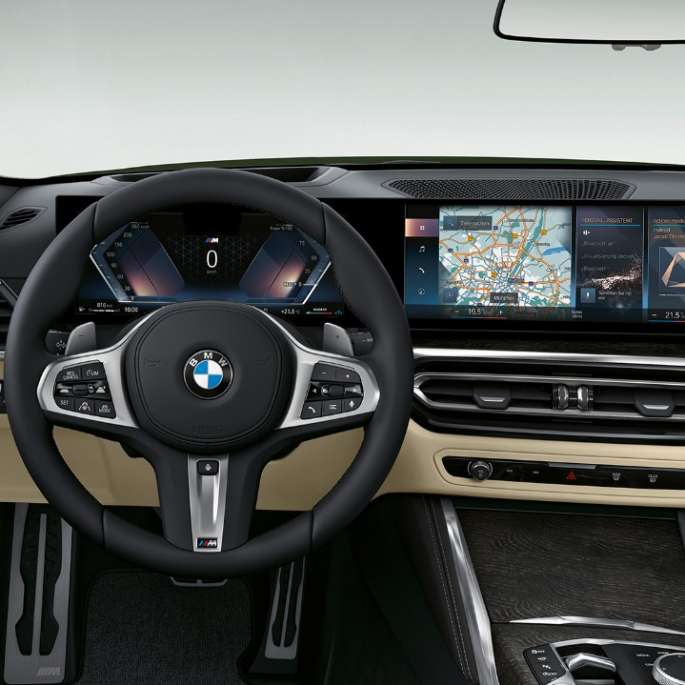 Cockpit BMW 4 Series Convertible Model M Sport G23 2020 BMW 4 Series Convertible G23 2020 Model M Sport interior cockpit