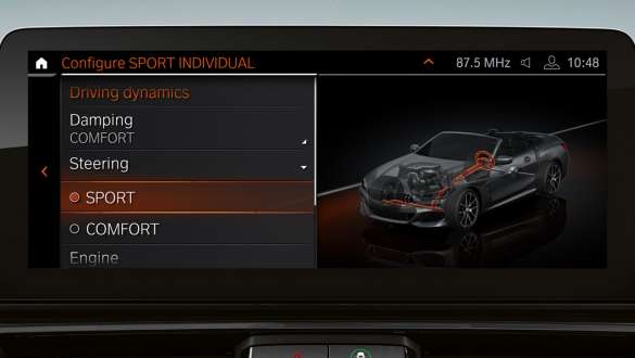 Integral Active Steering BMW 8 Series Convertible G14 LCI Facelift 2022 Integral Active Steering BMW 8 Series Convertible G14 LCI Facelift 2022 Control Display close-up