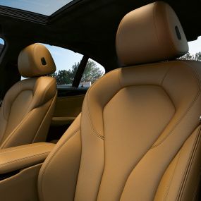 Sport seats for driver and front passenger BMW M550i xDrive Sedan G30 LCI Facelift 2020 interior Sport seats for driver and front passenger BMW M550i xDrive Sedan G30 LCI Facelift 2020 interior