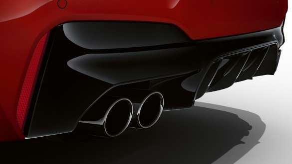 BMW M5 Competition with M Sport exhaust system F90 LCI Facelift 2020 close-up rear BMW M5 Competition with M Sport exhaust system F90 LCI Facelift 2020 close-up rear