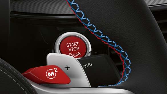 Start/Stop button in Red BMW M5 Competition F90 LCI Facelift 2020 cockpit Start/Stop button in Red BMW M5 Competition F90 LCI Facelift 2020 cockpit