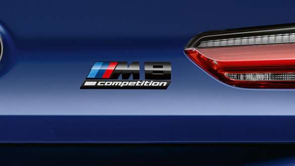 M8 Competition badge. M8 Competition badge of the BMW M8 Competition Coupé.