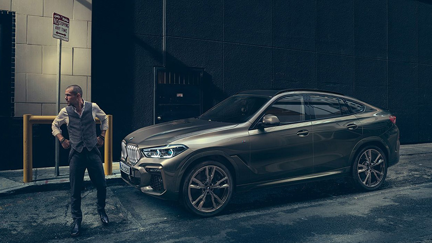 BMW X6 G06 2018 SUV three-quarter front view parking  BMW X6 G06 2018 SUV three-quarter front view parking